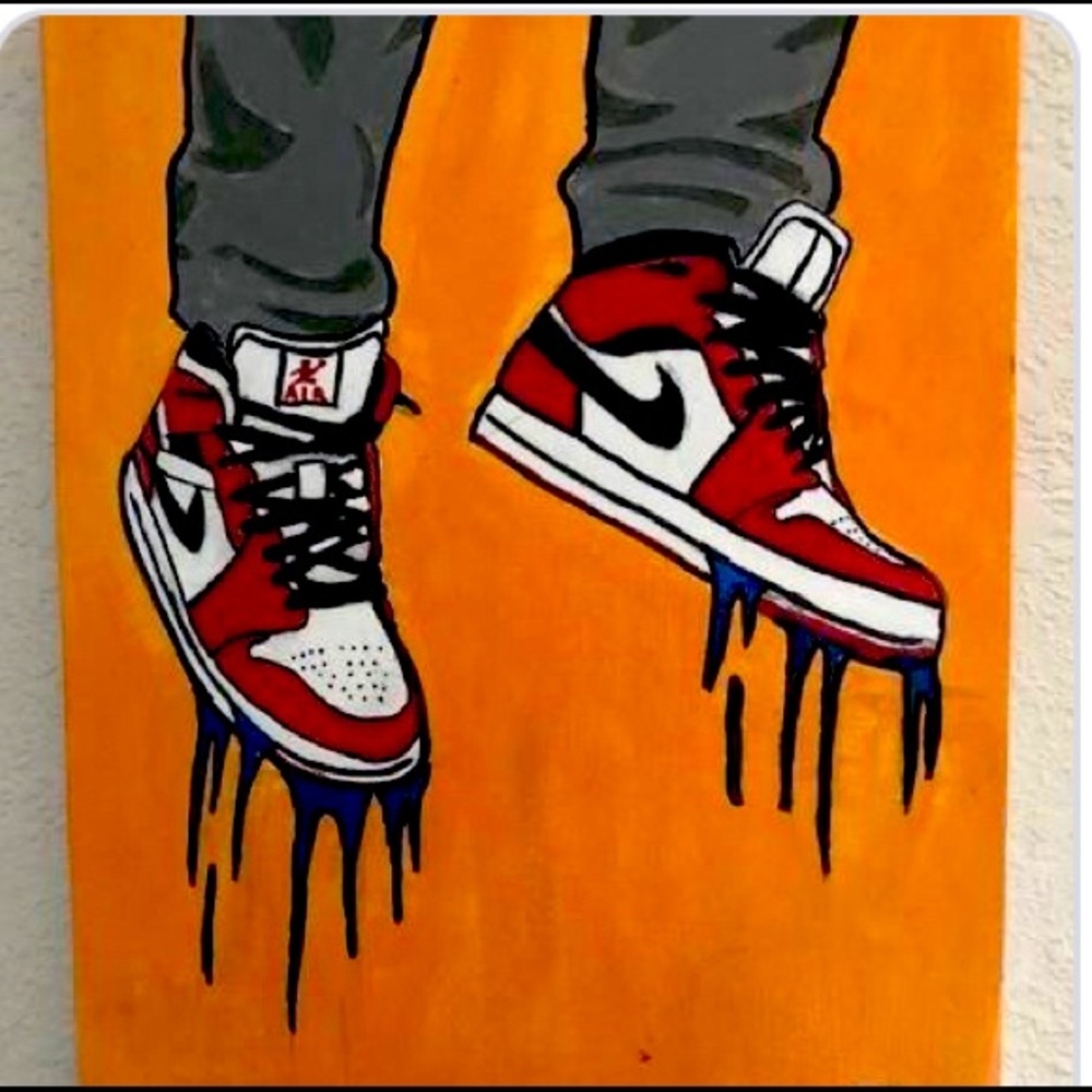 Painted Nike canvas